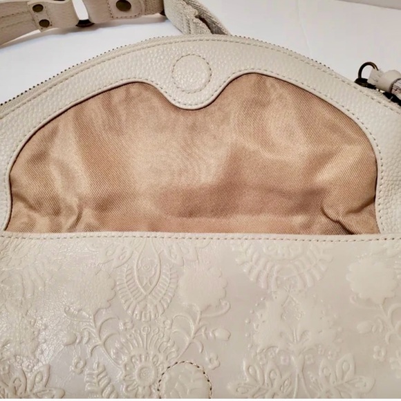 The Sak White Embossed Shoulder Bag